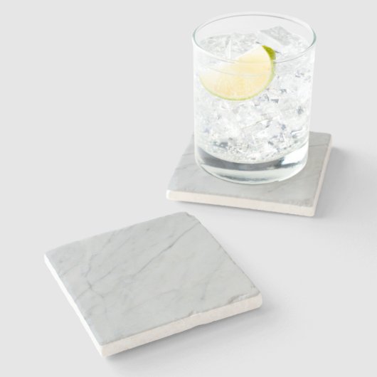 Marble White Stone Onderzetter (Zijkant)