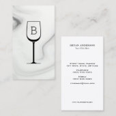 Marble Wine Bartender Sommelier Visitekaartje (Voorkant / Achterkant)
