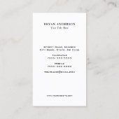 Marble Wine Bartender Sommelier Visitekaartje (Achterkant)