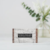 Marble Wood Background Visitekaartje (Staand voorkant)