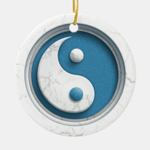 Marble Yin Yang Keramisch Ornament