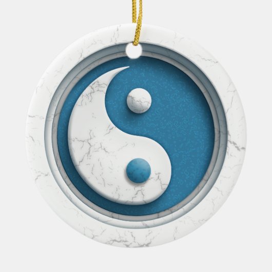 Marble Yin Yang Keramisch Ornament (Voorkant)
