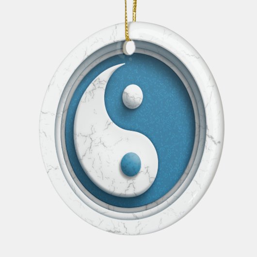 Marble Yin Yang Keramisch Ornament (Links)