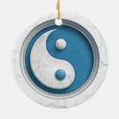 Marble Yin Yang Keramisch Ornament (Achterkant)