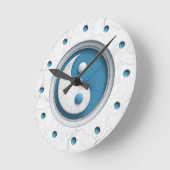Marble Yin Yang Ronde Klok (Hoek)