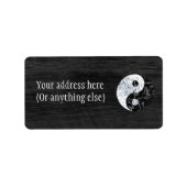 Marble Yin Yang Symbol Etiket (Voorkant)