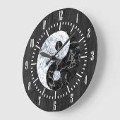 Marble Yin Yang Symbol Grote Klok (Hoek)
