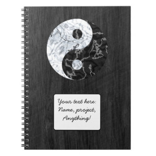 Marble Yin Yang Symbol Notitieboek