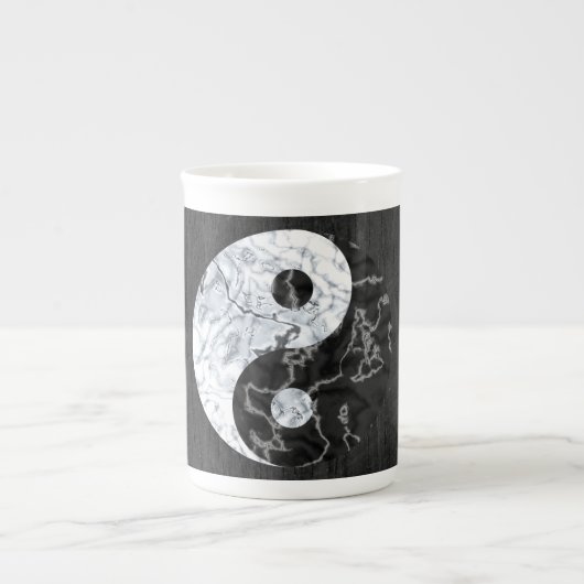 Marble Yin Yang Symbol Porselein Kop (Voorkant)