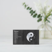 Marble Yin Yang Symbol Visitekaartje (Staand voorkant)