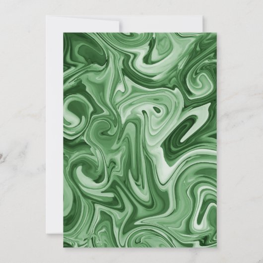 Marbled Art Kerstfoto Kaartnaam Feestjaar Kaart (Achterkant)