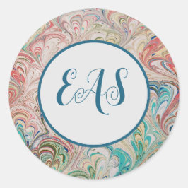 Marbled Classic Stickers met Monogram
