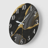 Marbled glass luxury elegant contemporary sleek grote klok (Hoek)