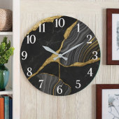 Marbled glass luxury elegant contemporary sleek grote klok