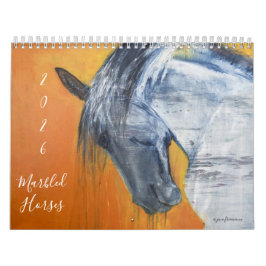 Marbled Horses Wall Calendar 2026 Kalender