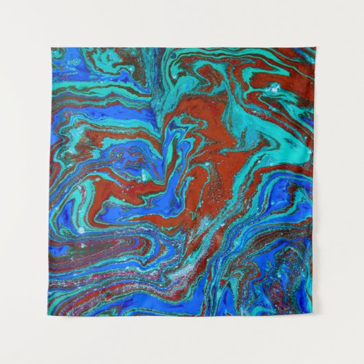Marbled liquid unique patternabstract,acrylic,art, wandkleed (Voorkant (horizontaal))