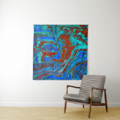 Marbled liquid unique patternabstract,acrylic,art, wandkleed (In Situ (horizontaal))