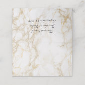 Marbled Look Bruiloft Gevouwen Plaats Kaart Plaatskaartje (Buitenkant ongevouwen)