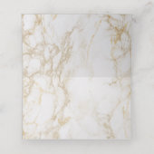 Marbled Look Bruiloft Gevouwen Plaats Kaart Plaatskaartje (Binnenkant ongevouwen)