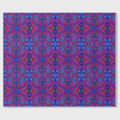 Marbled Magenta, Blue and Red Abstract Art Cadeaupapier (Vlak)
