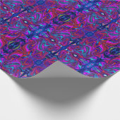 Marbled Magenta, Blue and Red Abstract Art Cadeaupapier (Hoek)