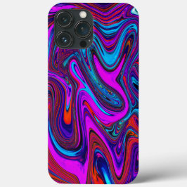 Marbled Magenta, Blue and Red Abstract Art Case-Mate iPhone Case