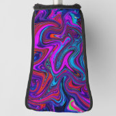 Marbled Magenta, Blue and Red Abstract Art Golfheadcover (Draai 90)