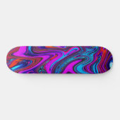 Marbled Magenta, Blue and Red Abstract Art Persoonlijk Skateboard (Horizontaal)