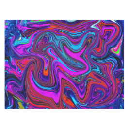 Marbled Magenta, Blue and Red Abstract Art Tafelkleed