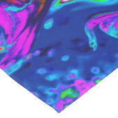 Marbled Magenta, Blue and Red Abstract Art Tafelkleed (Gekanteld)