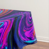 Marbled Magenta, Blue and Red Abstract Art Tafelkleed (Voorbeeld)
