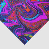 Marbled Magenta, Blue and Red Abstract Art Tissuepapier (Detail)