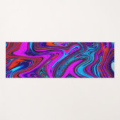 Marbled Magenta, Blue and Red Abstract Art Yogamat (Voorkant (horizontaal))