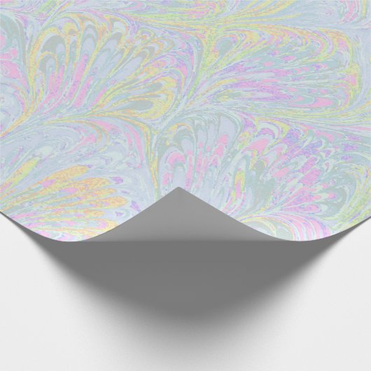 MARBLED PAPER,ABSTRACT PALE PINK 2 PEACOCK PATTERN CADEAUPAPIER (Hoek)