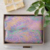 MARBLED PAPER,ABSTRACT PINK GREEN PEACOCK PATTERN TISSUEPAPIER (Geschenk)