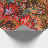 MARBLED PAPIER, ABSTRACT RODE BLAUWE PREKPATROON CADEAUPAPIER (Hoek)