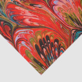 MARBLED PAPIER, ABSTRACT RODE BLAUWE PREKPATROON TISSUEPAPIER (Detail)