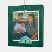 Marbled Pines Kerstvakantie Foto Keramisch Ornament (Links)