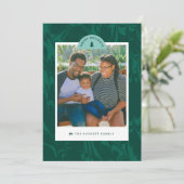 Marbled Pines kerstvakantie fotokaart Feestdagenkaart (Staand voorkant)