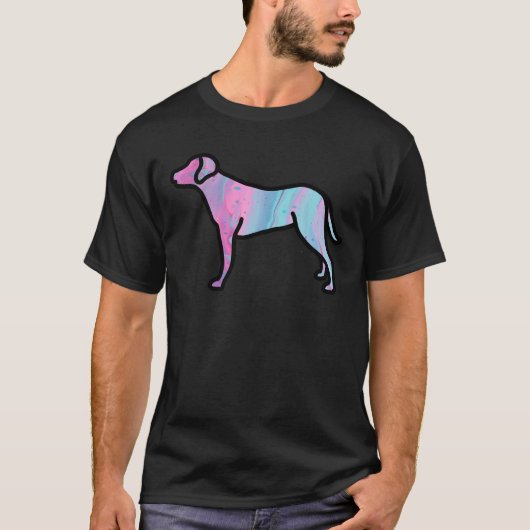 Marbled Pink And Blue Labrador Retriever T-shirt (Voorkant)
