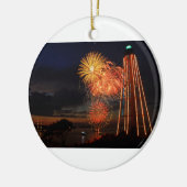 Marblehead Fireworks Lighthouse Keramisch Ornament (Links)