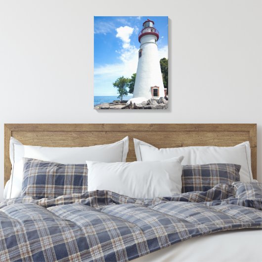 Marblehead Lighthouse Canvas Afdruk (Insitu (Slaapkamer))