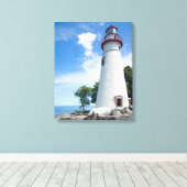Marblehead Lighthouse Canvas Afdruk (Insitu (Houten vloer))