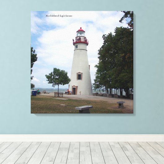 Marblehead Lighthouse canvas pring (Insitu (Houten vloer))