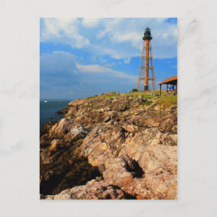 Marblehead Lighthouse en Ocean Bluffs Briefkaart