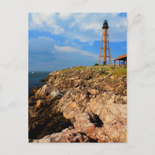 Marblehead Lighthouse en Ocean Bluffs Briefkaart (Voorkant)