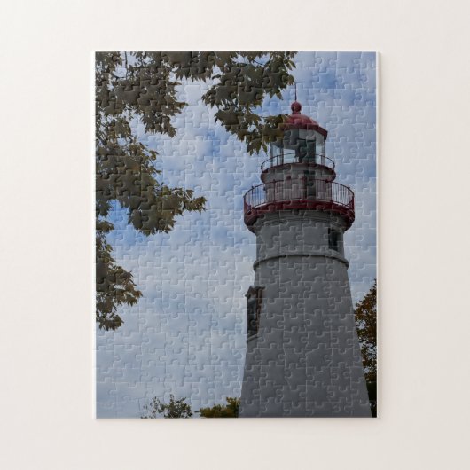 Marblehead Lighthouse-foto gemaakt op een Legpuzzel (Verticaal)
