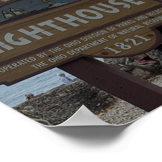 Marblehead Lighthouse in Marblehead, OH gemaakt op Poster (Hoek)