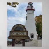 Marblehead Lighthouse in Marblehead, OH gemaakt op Poster (Voorkant)