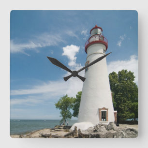 Marblehead Lighthouse in Northwest Ohio Vierkante Klok